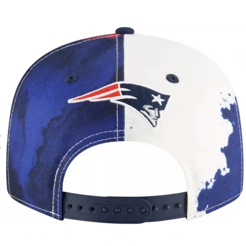 New Era Men's New England Patriots Sideline Ink Dye 9Fifty Blue Adjustable Hat - Picture 4 of 6